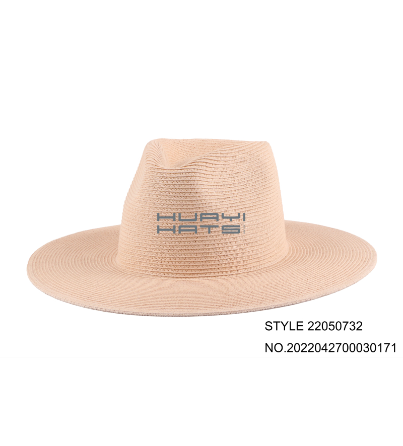 Pink Straw Beach Hat With Wide Brim For Womens