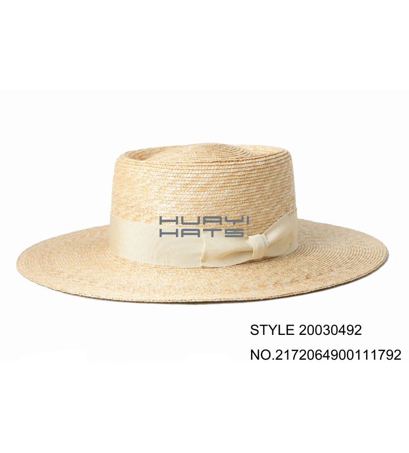 Straw Garden Hat For Womens Wide Brim Gardening Hat With Bow Ribbon