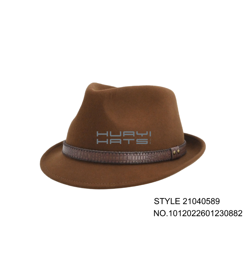 Cheap Mens Trilby Hat With Leather Hatband For Sale