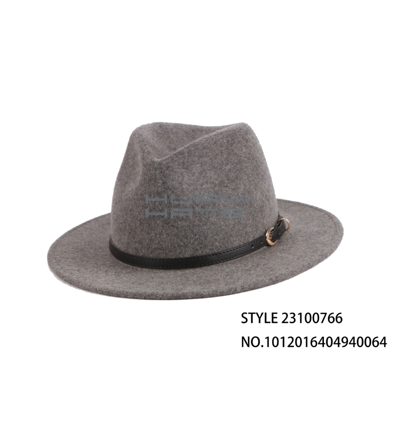 Custom Classic Men's Small Brim Fedora Hat With Hat Strap
