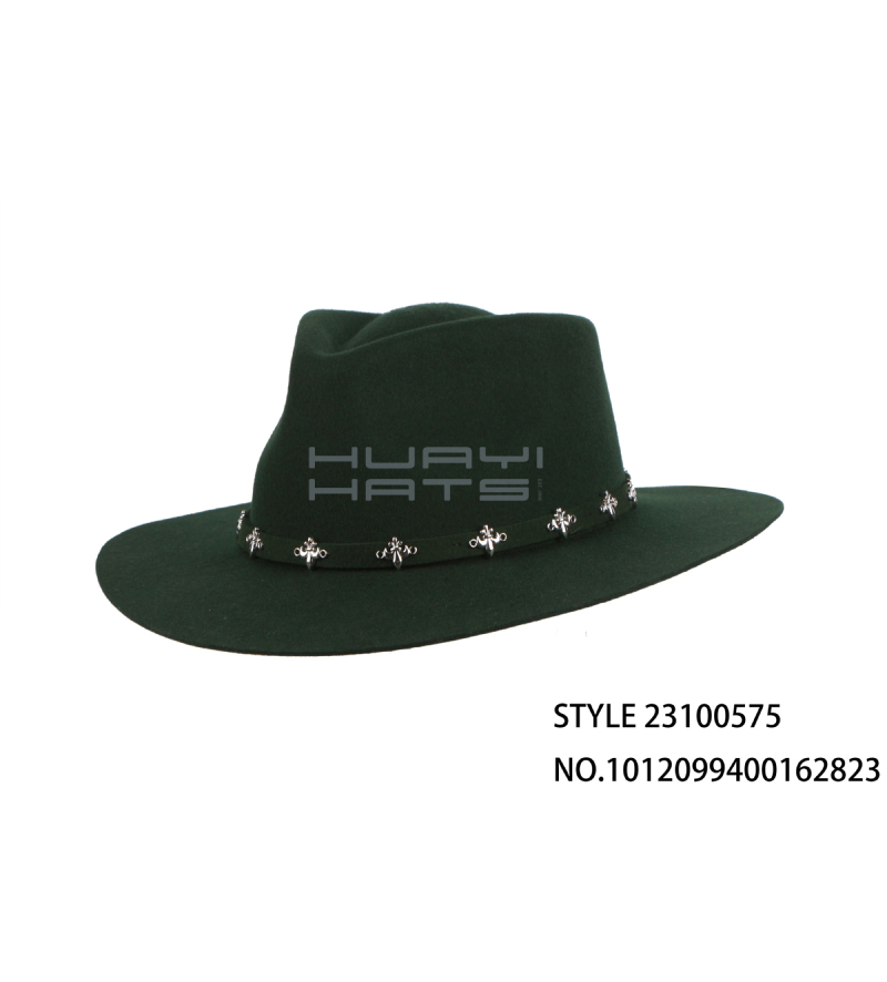Custom Fashion Men's Fedora Hat With Decorative Hatband