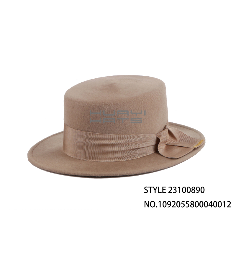 Custom Fashion Men's Boater Hat With Wide Hatband