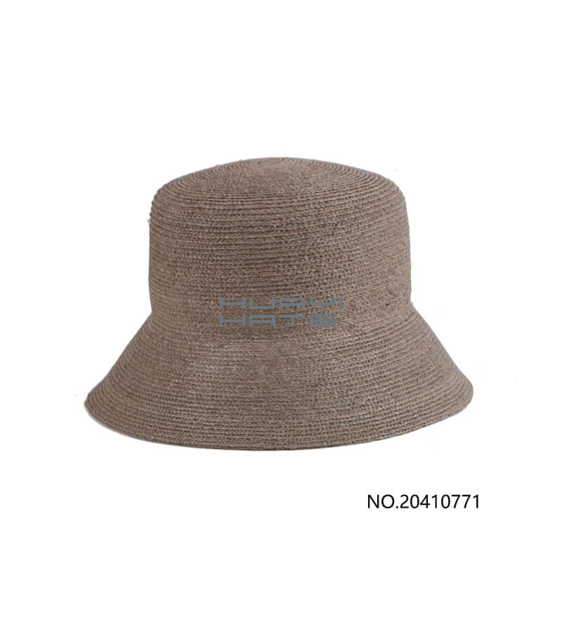 Custom Fashion Straw Bucket Hat Women Sun Hats