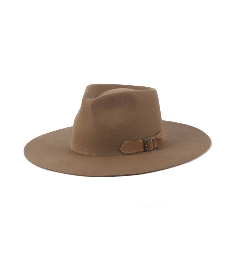 Classic Wide Brim Fedora Hat With Metal Buckle Wholesale