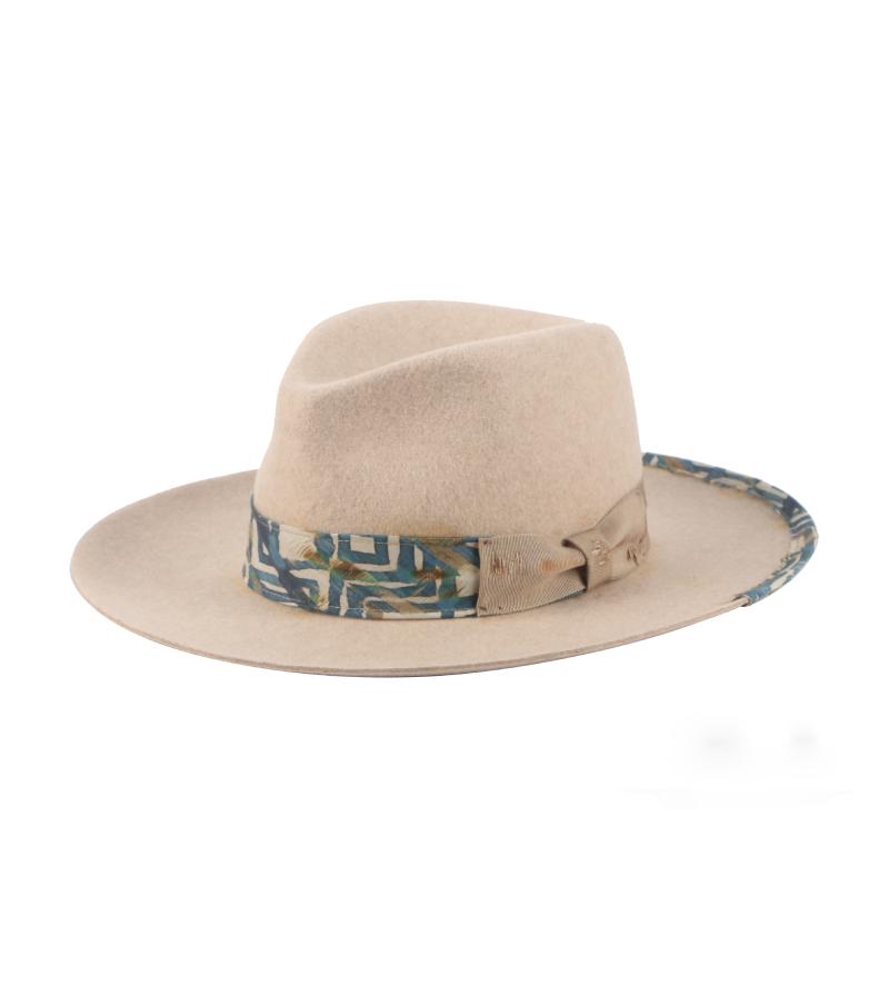 Vintage Fedora Hat With Decorative Band